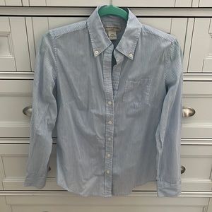 Banana republic linen strip shirt
